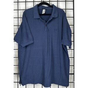 Patagonia Polo Shirt Men's Size M Blue Short Sleeve 100% Organic Cotton Collared